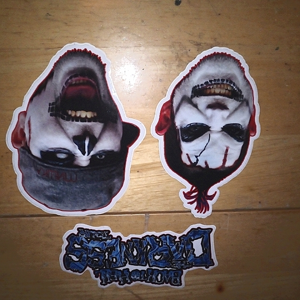 TWIZTID back to hell the darkness tour VOODOO heads Stickers set of 3